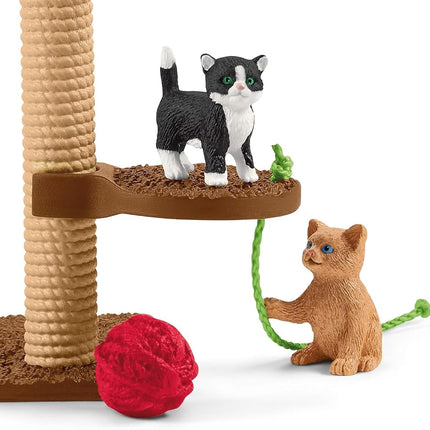 Schleich Farm World - 15Pc Playtime For Cute Cats Playset - Kids 3+ | 42501