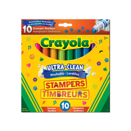 Crayola Ultra- Clean Washable Stampers Markers, 10