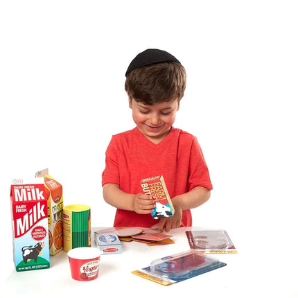 Melissa & Doug Fridge Groceries Play Food Cartons (8 pcs) - Toy Kitchen Accessories
