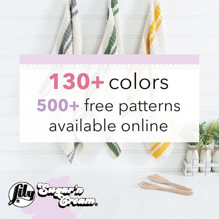 Lily Sugar'N Cream Black Yarn - 6 Pack of 71g/2.5oz - Cotton - 4 Medium (Worsted) - 120 Yards - Knitting/Crochet