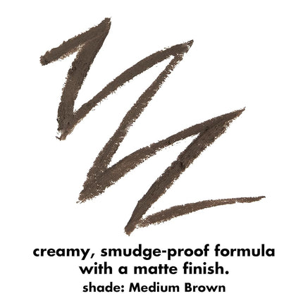 e.l.f. Lock On Liner And Brow Cream, Lines Eyes & Defines Eyebrows, Medium Brown, 0.19 Oz (5g)