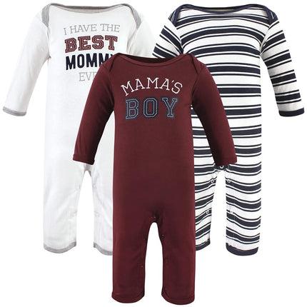 Hudson Baby baby-girls Cotton Coveralls, Mamas Boy, 9-12 Months