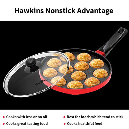 Hawkins Futura Non Stick Appe Pan with Glass Lid, 22 cm Size