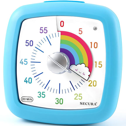 Secura 60-Minute Visual Timer, Silent Study Timer 