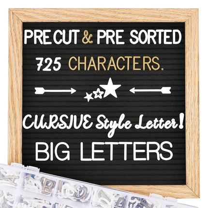 Felt Letter Board with Letters - Pre Cut & Sorted 