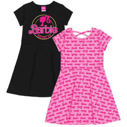 Barbie Girls 2 Pack Skater Dresses Little Kid to B