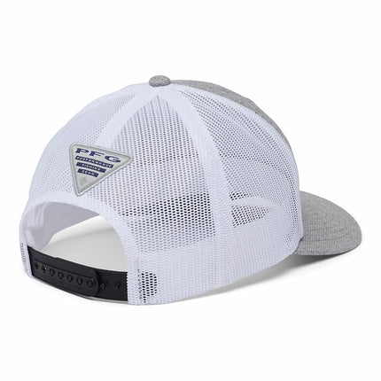 Columbia Unisex's PFG Hooks Mesh Ball Cap, Cool Grey Heather/Black, XXL