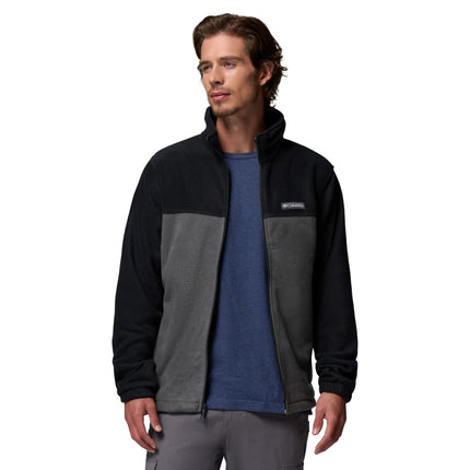 Columbia Men's Steens Mountain Full Zip 2.0 Full Zip Fleece Jacket, Black x Grill, Size S