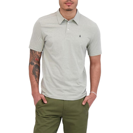 Volcom Men's Banger Polo Shirt, Heather Grey, Medi