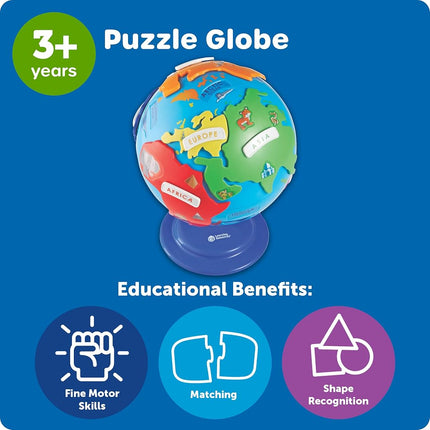 Learning Resources Puzzle Globe Educational & Interactive Learning Map World Globe Kids Spinning Globe STEM Gifts 3 4 5 6 7 Year Old Kids Boys & Girls