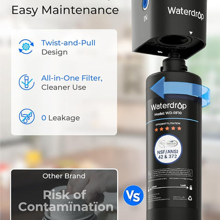 Waterdrop 10UA Under Sink Water Filter System, 11000 Gallons Capacity