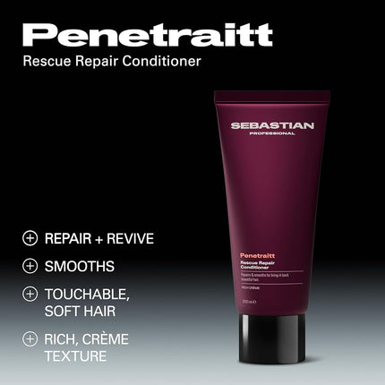 Sebastian Professional Penetraitt Conditioner | Strengthening & Repair with Deep Moisturizing | For Damaged & Colored Hair | 33.8 fl oz