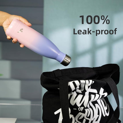 Konokyo Insulated Water Bottles,25oz Double Wall Stainless Steel Vacumm Metal Flask for Sports Travel,Pastel Sunset