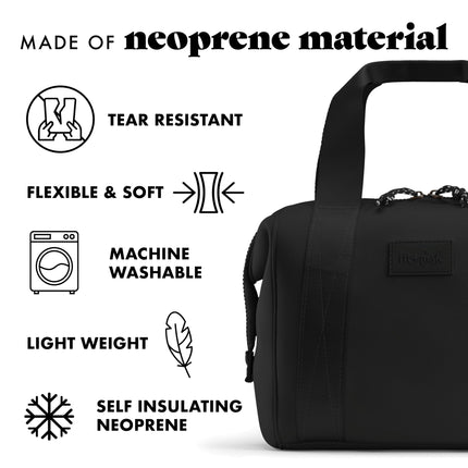 Fit & Fresh Remi Women's Neoprene Lunch Bag, Meal Preparation Set with Containers and XL Ice Pack, Self-Insulating Neoprene Like Material, Machine Washable Lunch Bag, Tear- and Stain Resistant, Pink