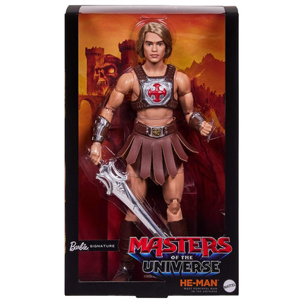 Barbie Signature Doll, Ken He-Man Collectible in Battle Harness, Sword, Doll Stand & Displayable Packaging, Motu Movie Theme
