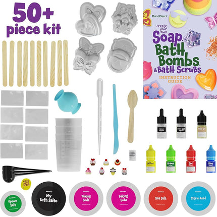 Soap & Bath Bomb Making Kit for Kids - All Inclusive Soap Making Kit to Make Your Own Bath Bombs, Soap & Bath Scrubs : 3-in-1 Spa Science Kit For Kids : Kids Science Kit - Gift for Girls and Boys
