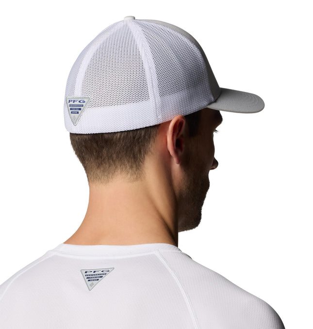 Gorra de malla Columbia Statetriot, blanco/azul marino universitario/PFG Pride Texas, XXL