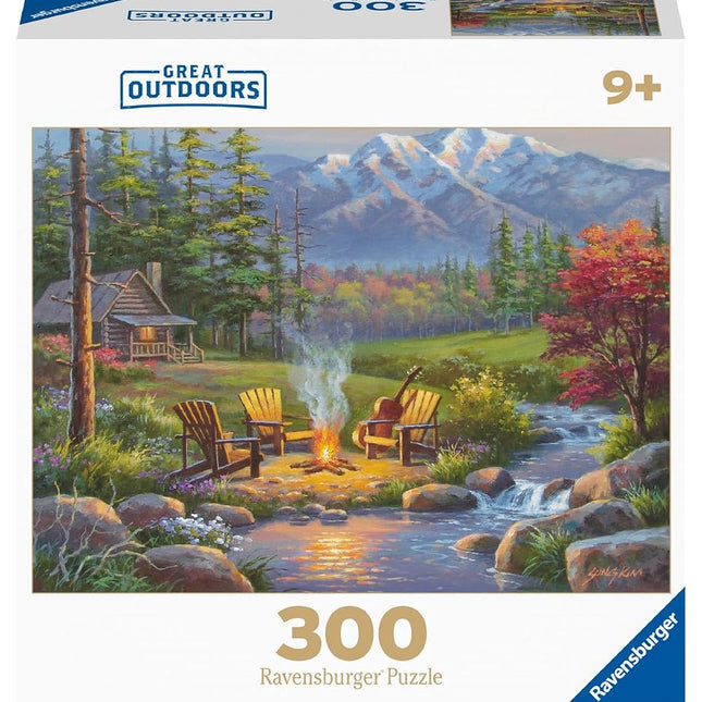 Ravensburger 82093 Great Outdoors Puzzle Series: Riverside Livingroom | 300 PC Puzzles for Adults � Every Piece is Unique, Softclick Technology Means Pieces Fit Together, Green