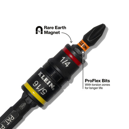 Klein Tools 32516HD KNECT 16-in-1 Impact-Rated Hybrid Screwdriver/Nut Driver, Magnetic, Flip Socket, 11 Bits, 2 Nut Drivers, 3/8-Inch Square Adapter