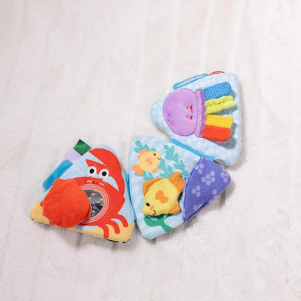 Melissa & Doug Ocean Tummy Time Triangle Infant Baby Toy, Soft Sensory Play with Textures, Mirror, Floor Toy for Newborns to Ages 6 Months, 11.5 x 8.1 x 1.25