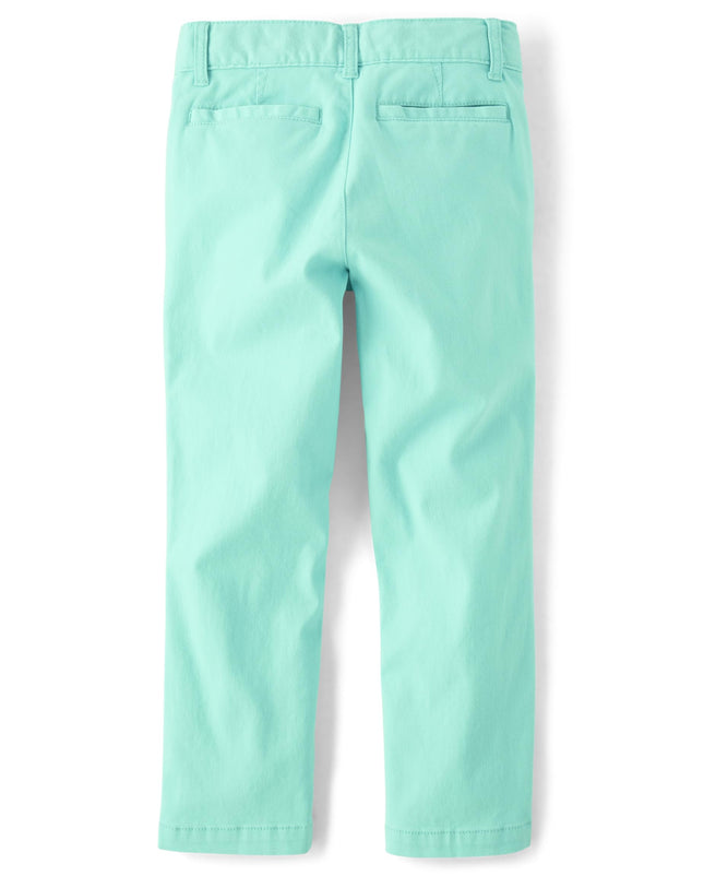 The Children's Place Boys Stretch Skinny Chino Pants, Aqua, 8