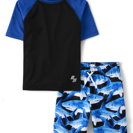The Children's Place Boys' Short Sleeve Rash Guard