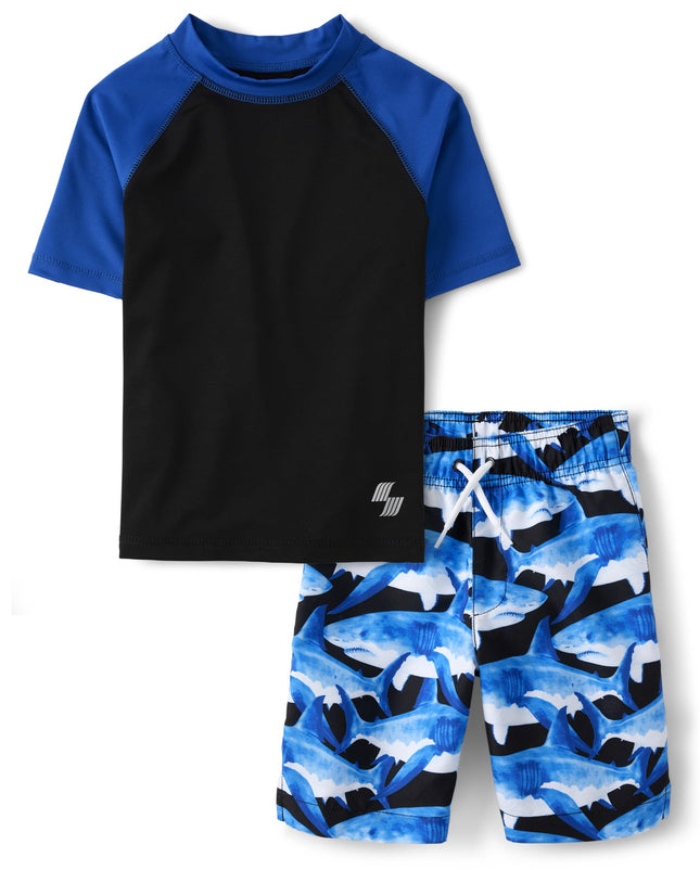 The Children's Place Boys' Short Sleeve Rash Guard