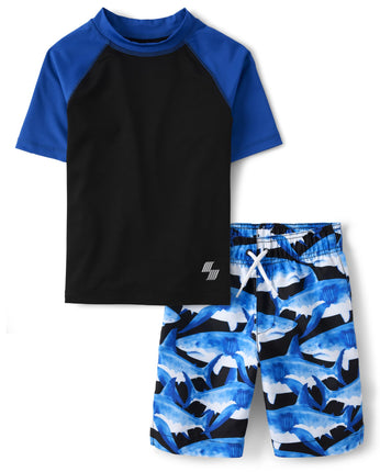 The Children's Place Boys' Short Sleeve Rash Guard
