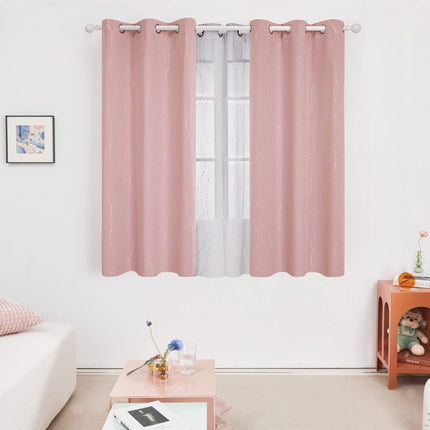 Deconovo Blackout Curtains - Thermal Insulated, Noise-Reducing Window Drapes for Bedroom, Living Room -2 Panels, White, 52W x 108L