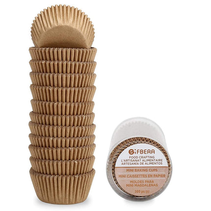 Boîtes de cuisson pour mini-cupcakes Gifbera naturelles, sans odeur, en papier sulfurisé, 300 unités, couleur naturelle