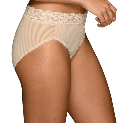 Vanity Fair Women’s Flattering Lace Panties: Lightweight & Silky with Superior Stretch, 3 Pack - Neutral, 7