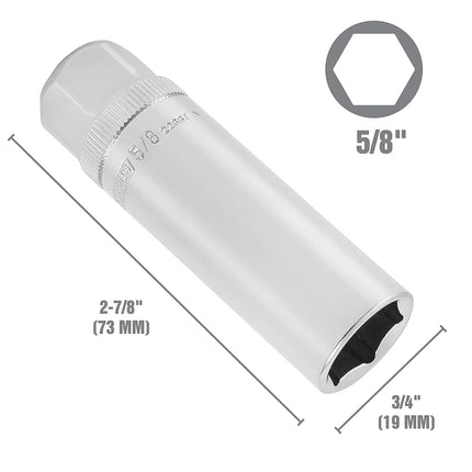 OEM TOOLS 22887 5/8 Inch Magnetic Spark Plug Socket, 3/8 Inch Drive | For Removing and Installing 5/8 Inch Spark Plugs | Strong Magnet Forms a Tight Hold on Spark Plug | Rust Resistant