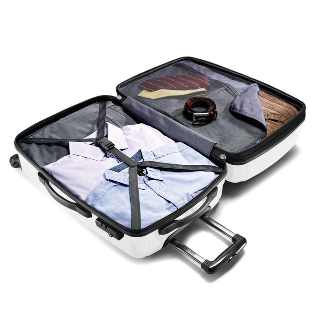 Maleta rígida Samsonite Winfield 2 con ruedas giratorias, blanco cepillado, grande para facturar de 28 pulgadas, maleta rígida Winfield 2 con ruedas giratorias