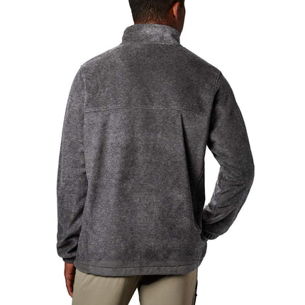 Forro polar Columbia Steens Mountain para hombre, de talla grande, con media cremallera, carbón jaspeado, Large Tall