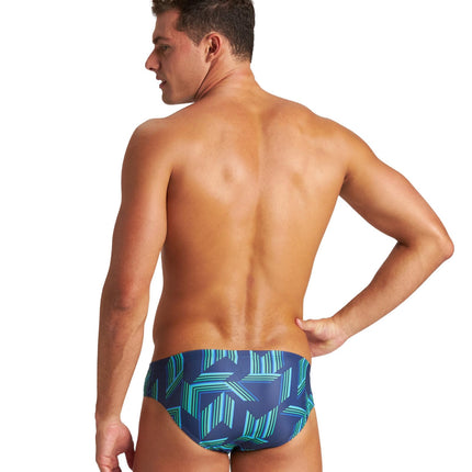ARENA Calzoncillo de natación para hombre Puzzled Team Print MaxLife, bañador deportivo para entrenamiento profesional
