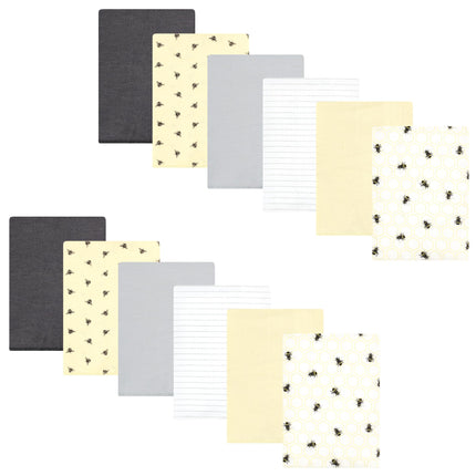 Hudson Baby Unisex Baby Flannel Burp Cloth 12pk, H