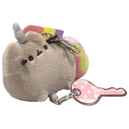 GUND Pusheen le chat Pusheenicorn porte-clés rétractable, porte-clés peluche licorne pour les 8 ans et plus, 7,6 cm