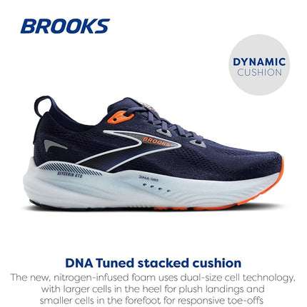 Brooks Glycerin GTS 22, Men's Sneaker, Peacoat Blue Orange Ribbon, 14.5 UK