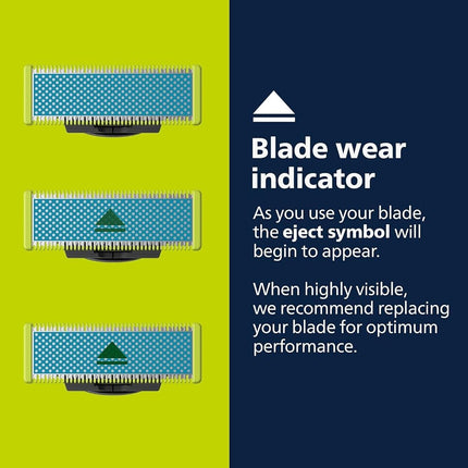 Philips OneBlade First Shave Blades - 2 x Anti-Friction Replacement Blades, Shaving Especially Sensitive Skin on the Face, QP225/50