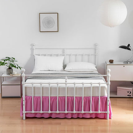 xuan dian Bed Skirt Full Size Ruffled Bed Skirts with Split Corners