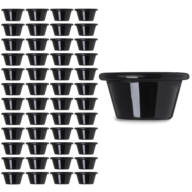 Carlisle 4312203 Black 2 Oz. Smooth Ramekin (Case 