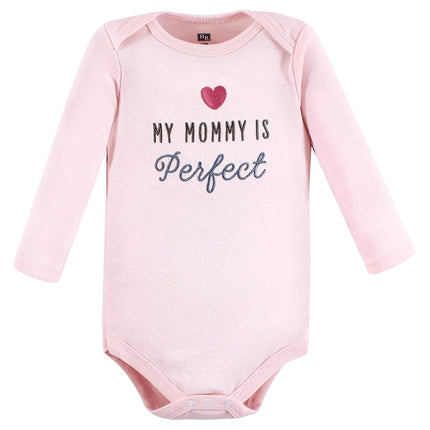 Hudson Baby Lot de 3 bodys en coton à manches longues pour bébé fille, Perfect Mommy, 12-18 mois