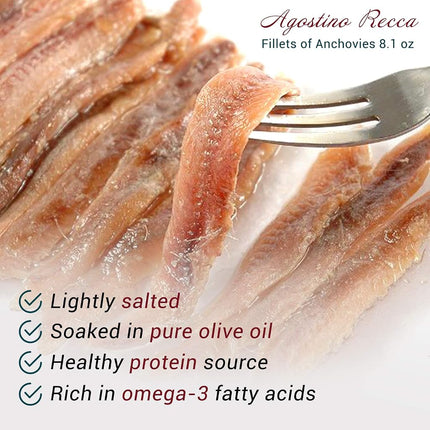 AgostinoRecca "Agostino Recca" Fillets of Anchovies 8.1 Oz