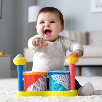 Tomy Lamaze Squeeze Beats™ First Drum Set - Baby Sensory Toy Includes Funny Animal Sounds - Colourful Baby Musical Toys for Early Childhood Development - Ages 12 Months and Up L27472