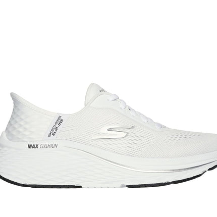 Skechers Women's Max Cushioning Elite 2.0 Vanish Hands Free Slip-ins Sneaker, White/Black, 10
