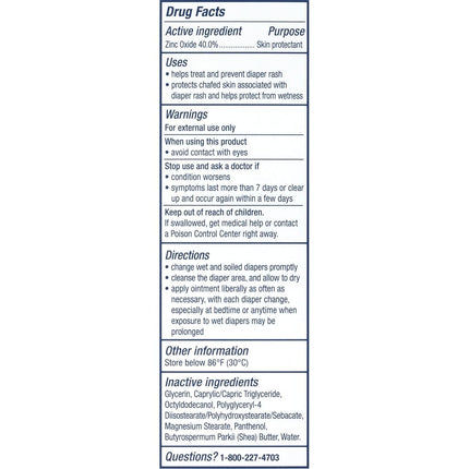 Aquaphor Baby Diaper Rash Paste - For Serious Diaper Rash and Flare-ups - 3.5oz. (99g) Tube