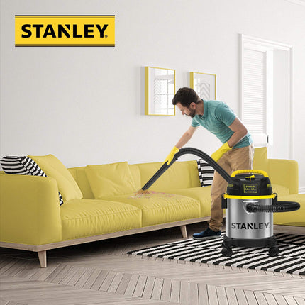 STANLEY Aspiradora húmeda/seca de 3 galones, potente motor de 4 HP de pico, aspiradora industrial multifuncional 3 en 1 portátil de acero inoxidable con soplador, Modelo: SL18136