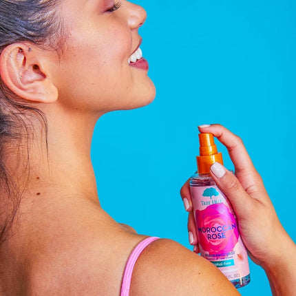 Tree Hut Moroccan Rose Hair & Body Mist, Hydrating & Alcohol-Free Body Spray, Fragrance with Bergamot, Tea Rose & Amber Notes, Alcohol-Free Formula, Versatile Body Spray, 6 Fl Oz.