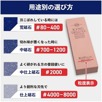 King Deluxe Finishing Standard Type (Whetstone for High-Grade Cutlery) No.6000