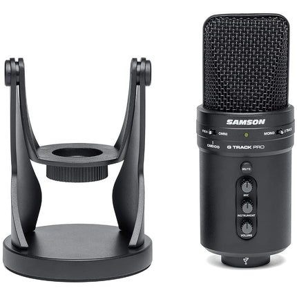Samson G-Track Pro - Professional USB Microphone with Audio Interface - Black